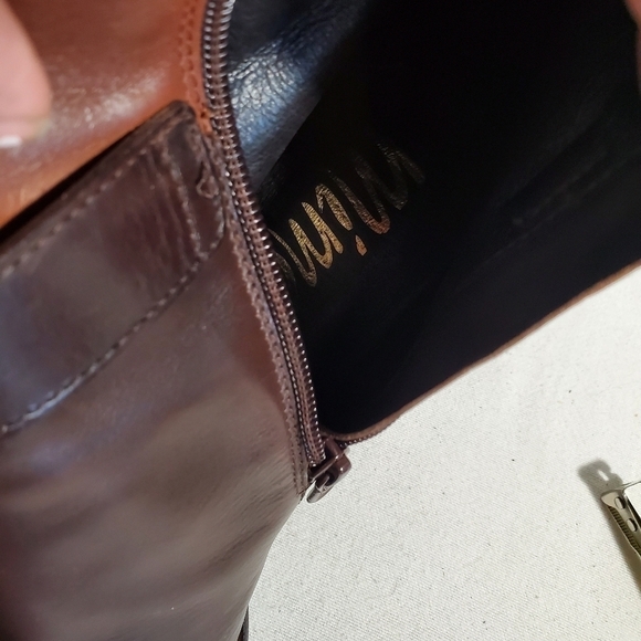 Mimosa Tall Heeled Leather Boots Tan Brown Made in Italy Size EU 39 US 8 - Picture 16 of 16